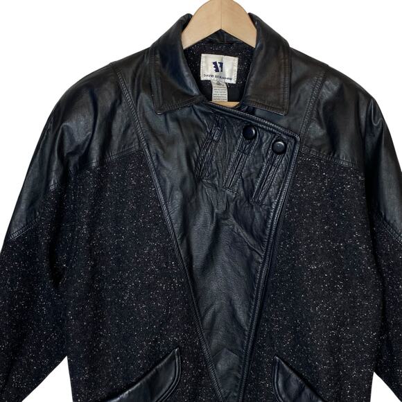 David Benjamin Vintage Leather and Wool Jacket - Picture 2 of 7